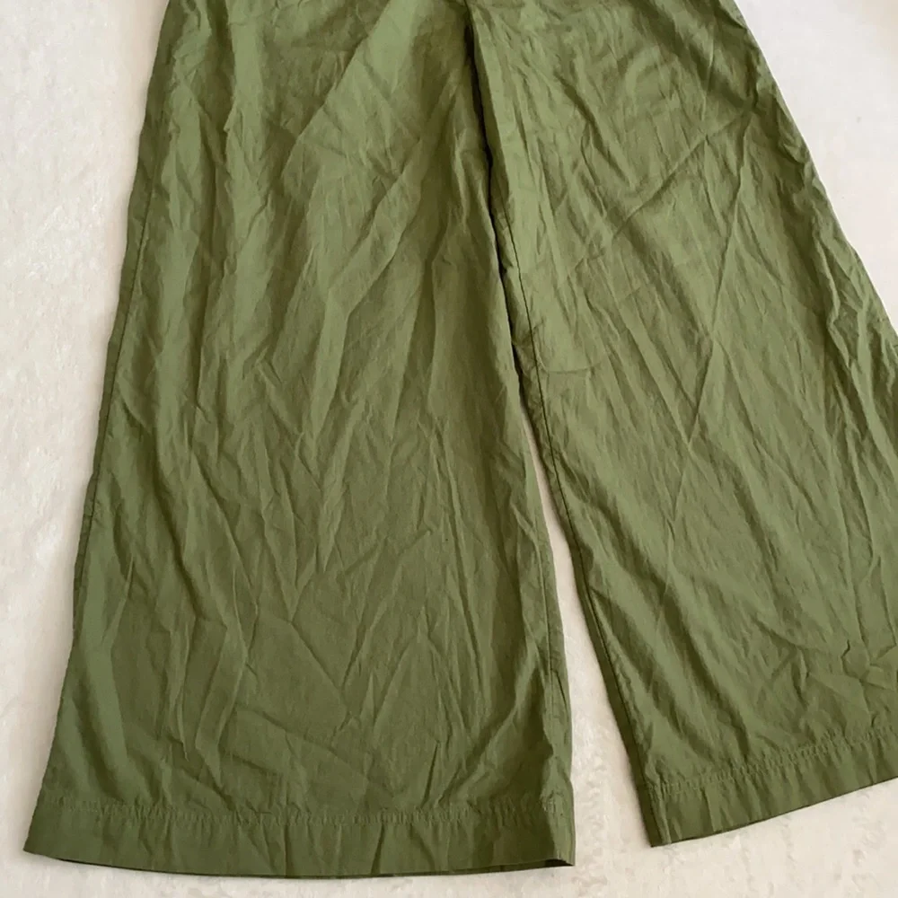 Free People | Menorca High Waist Wide Leg Cropped Pants Forest Glen Green (6) - Picture 5 of 16